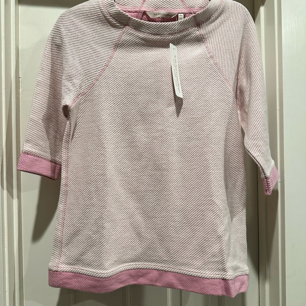Soft Surroundings size PXS- NWT, pink tunic, winter and resort perfect!!